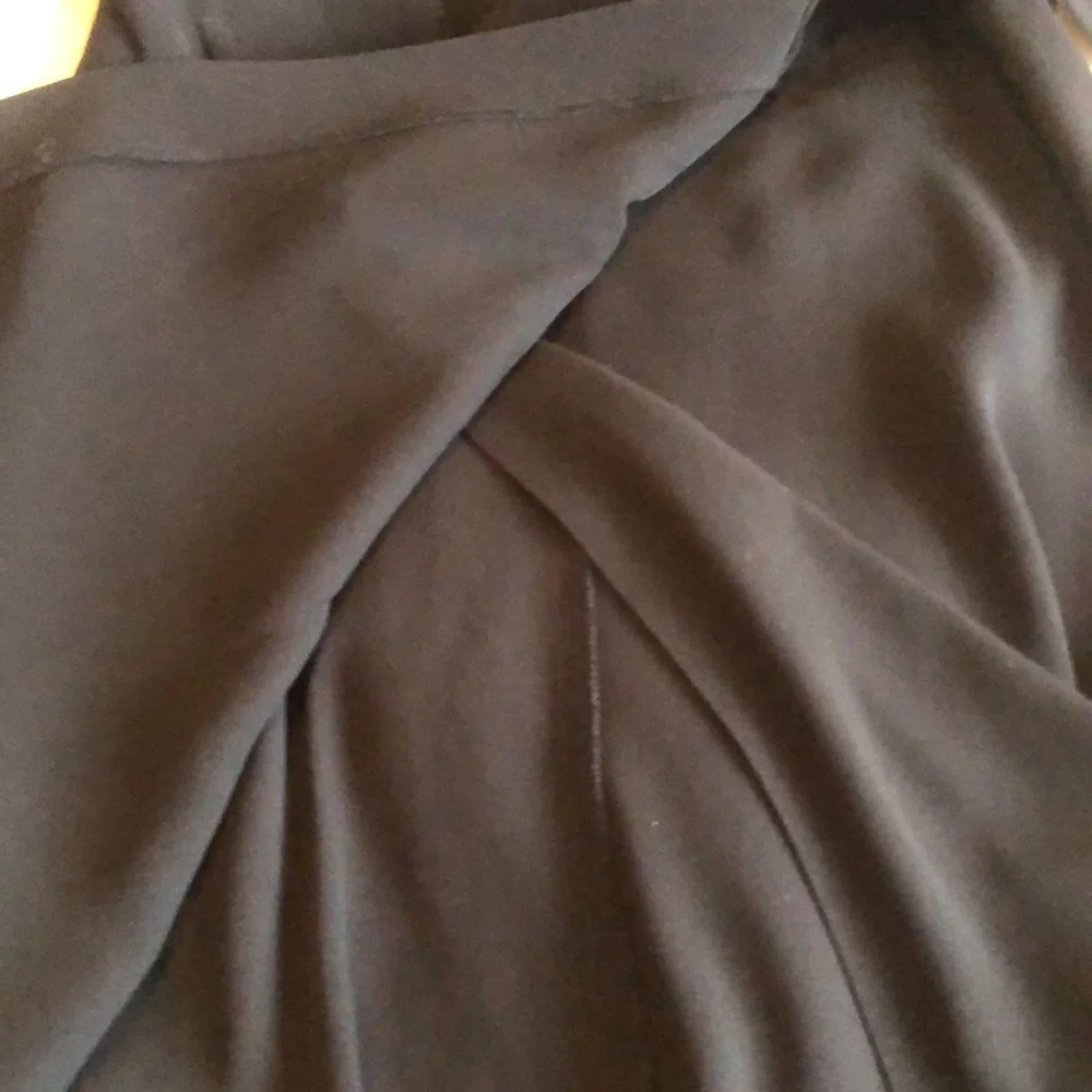 Evan-Picone Black Wrap Dress - 10P - Picture 6 of 10